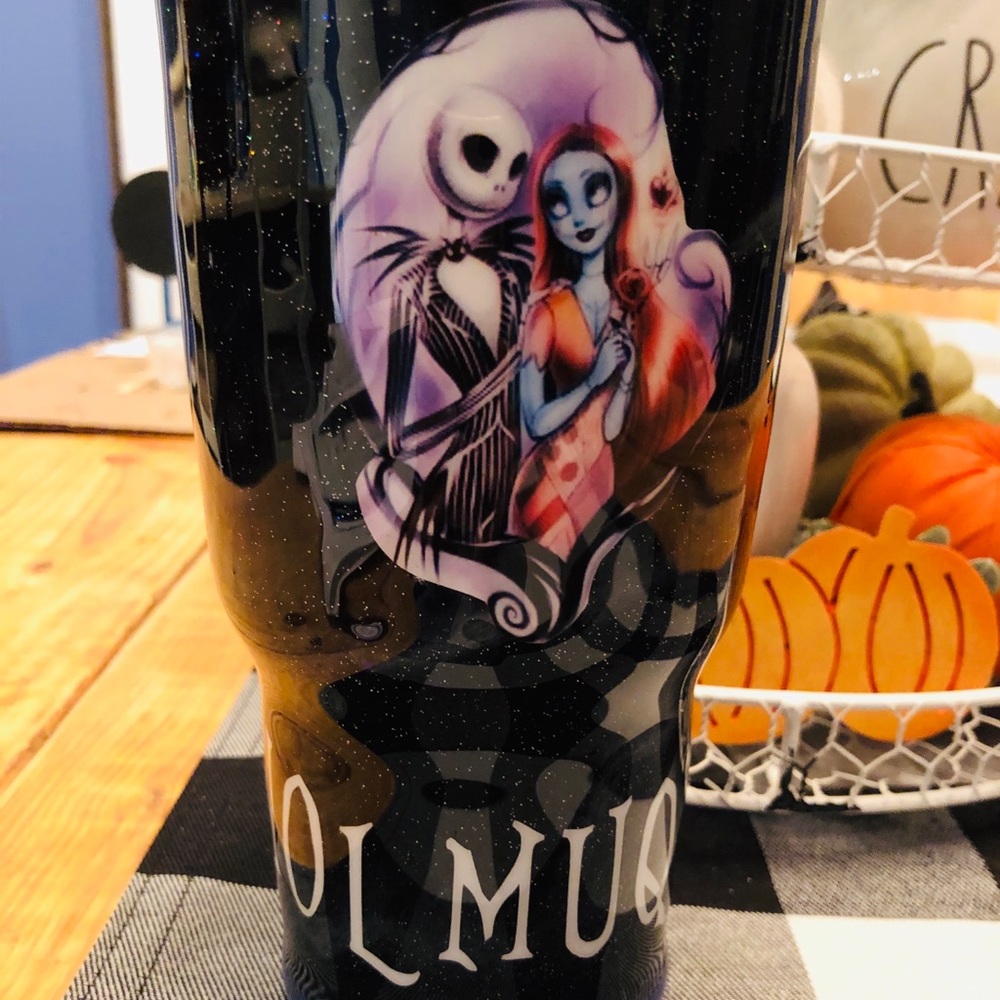 Jack and Sally tumbler cup